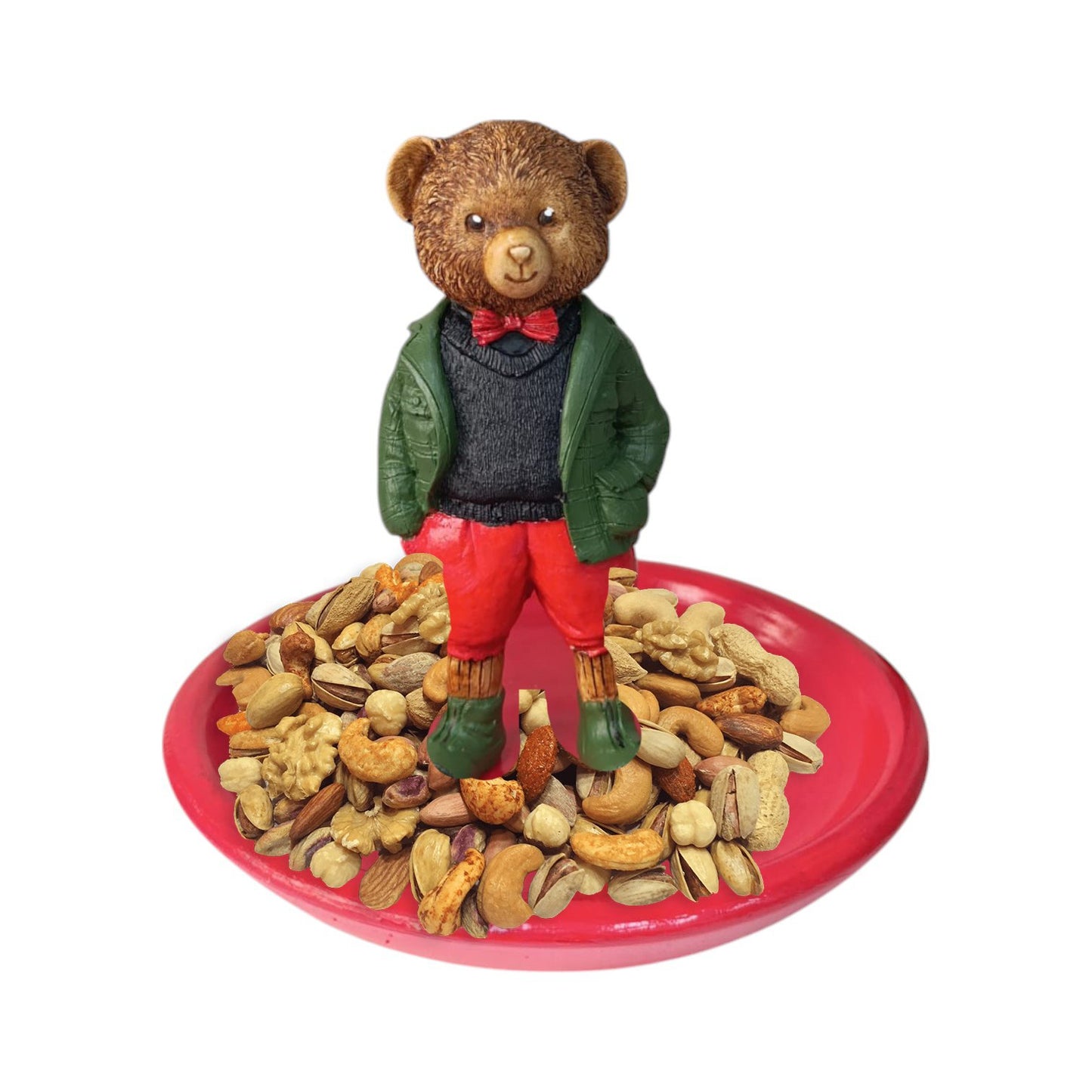 Teddy Bear Ralph L Snack - Breakfast - Coffee - Fruit Presentation Plate