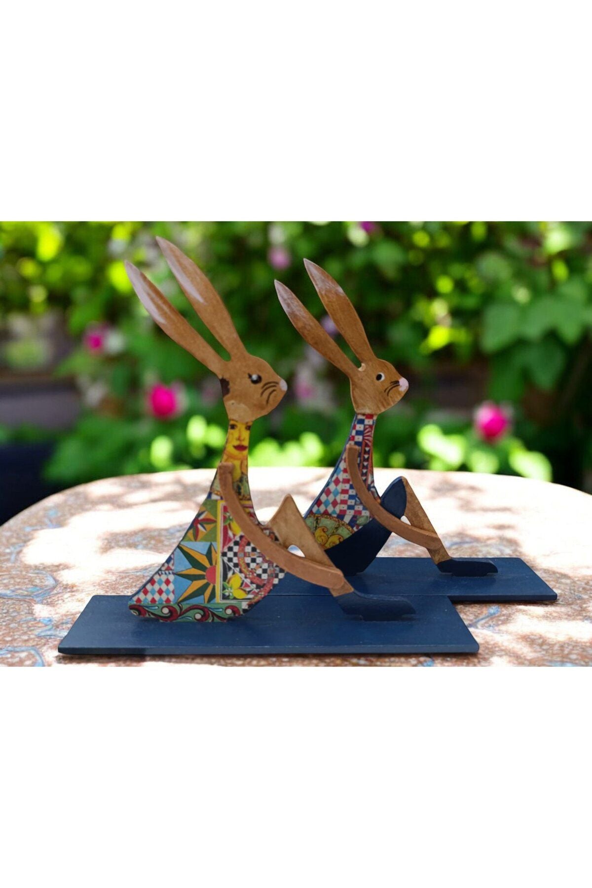 Wooden Rabbit Family, Rabbit Table Presentation, Children's Room Decor, Decorative Object 14