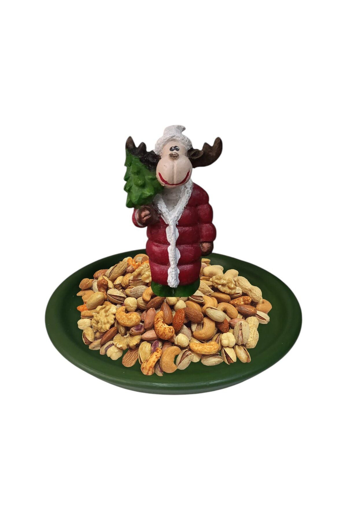 New Year's Christmas Reindeer Snack - Breakfast - Coffee - Fruit Presentation Plate