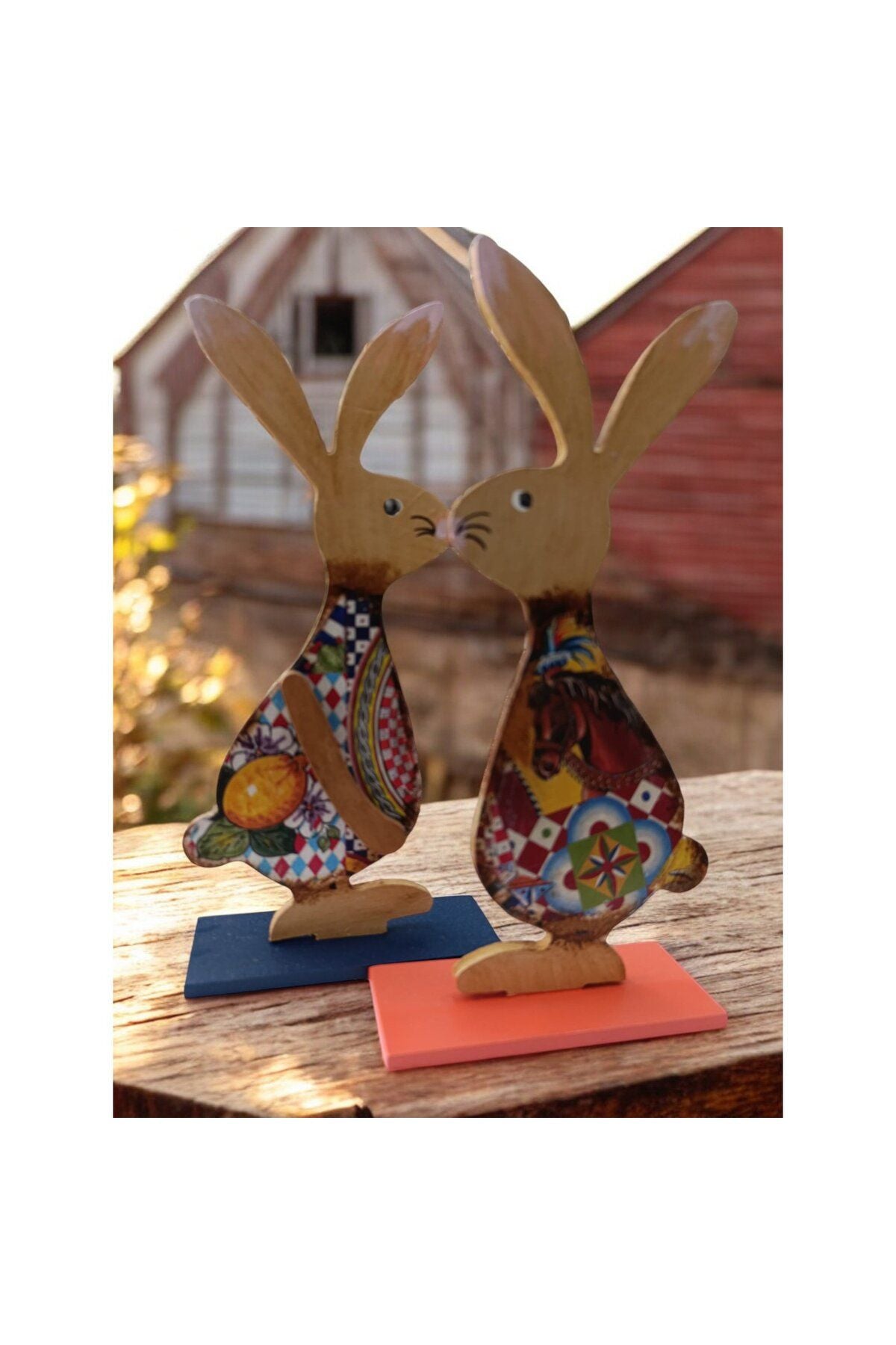 Wooden Rabbit Family, Rabbit Table Presentation, Children's Room Decor, Decorative Object 7