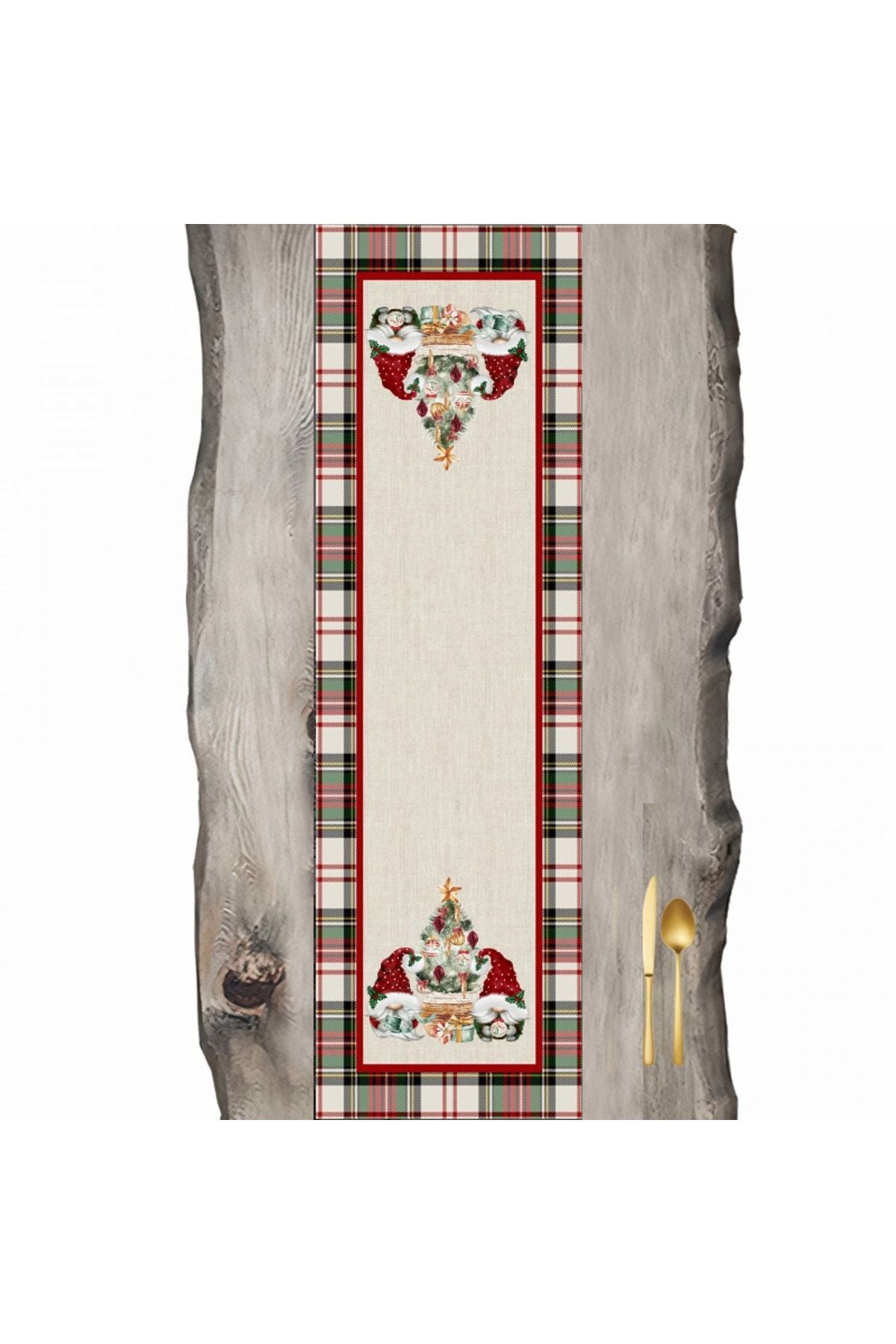 Plaid Tartan Christmas Winter Gnome Ranir & Runner Run341
