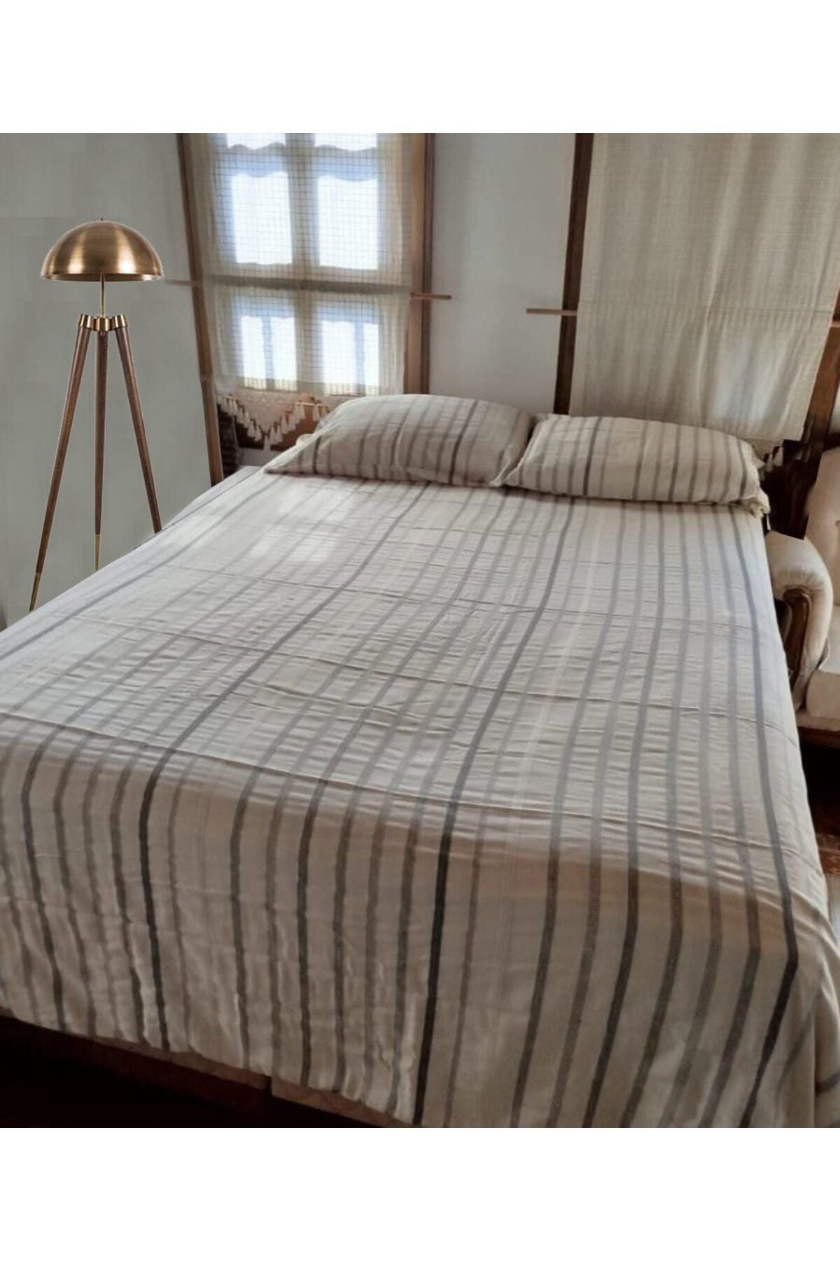 Cotton Linen Washed Sheet and Pillowcase Set (Single - Double - King Size) 6 Sizes