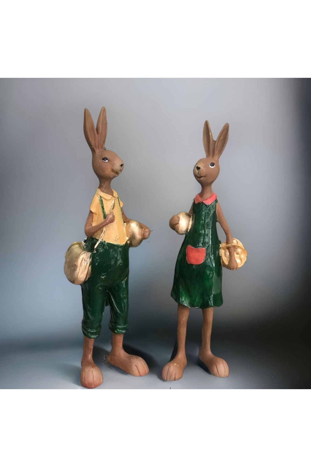 Shopping Bunnies Decorative Oble