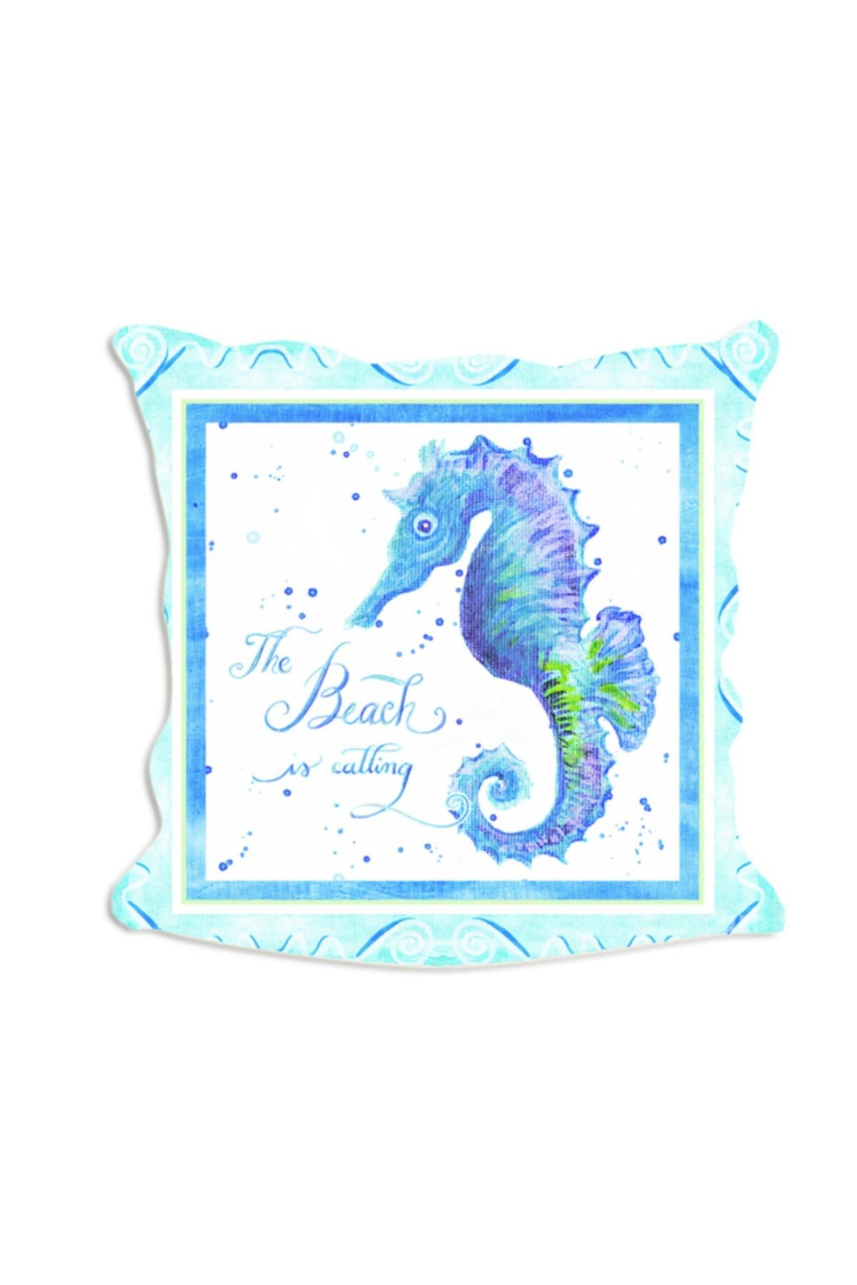 Açık Turkuaz Denizatı Deniz Serisi No : 2 Yastık & Kırlent & Kırlent Kılıfı