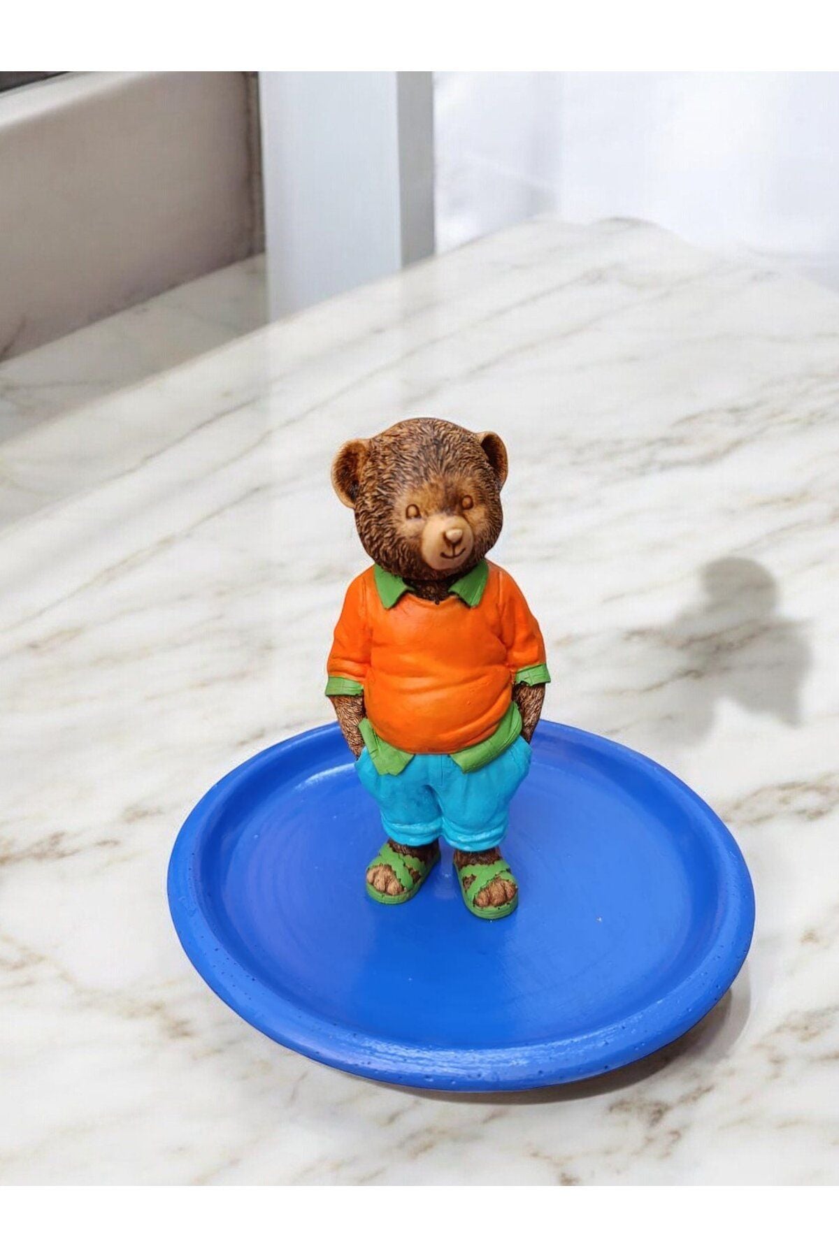 Teddy Bear Ralph L Snack - Breakfast - Coffee - Fruit Presentation Plate