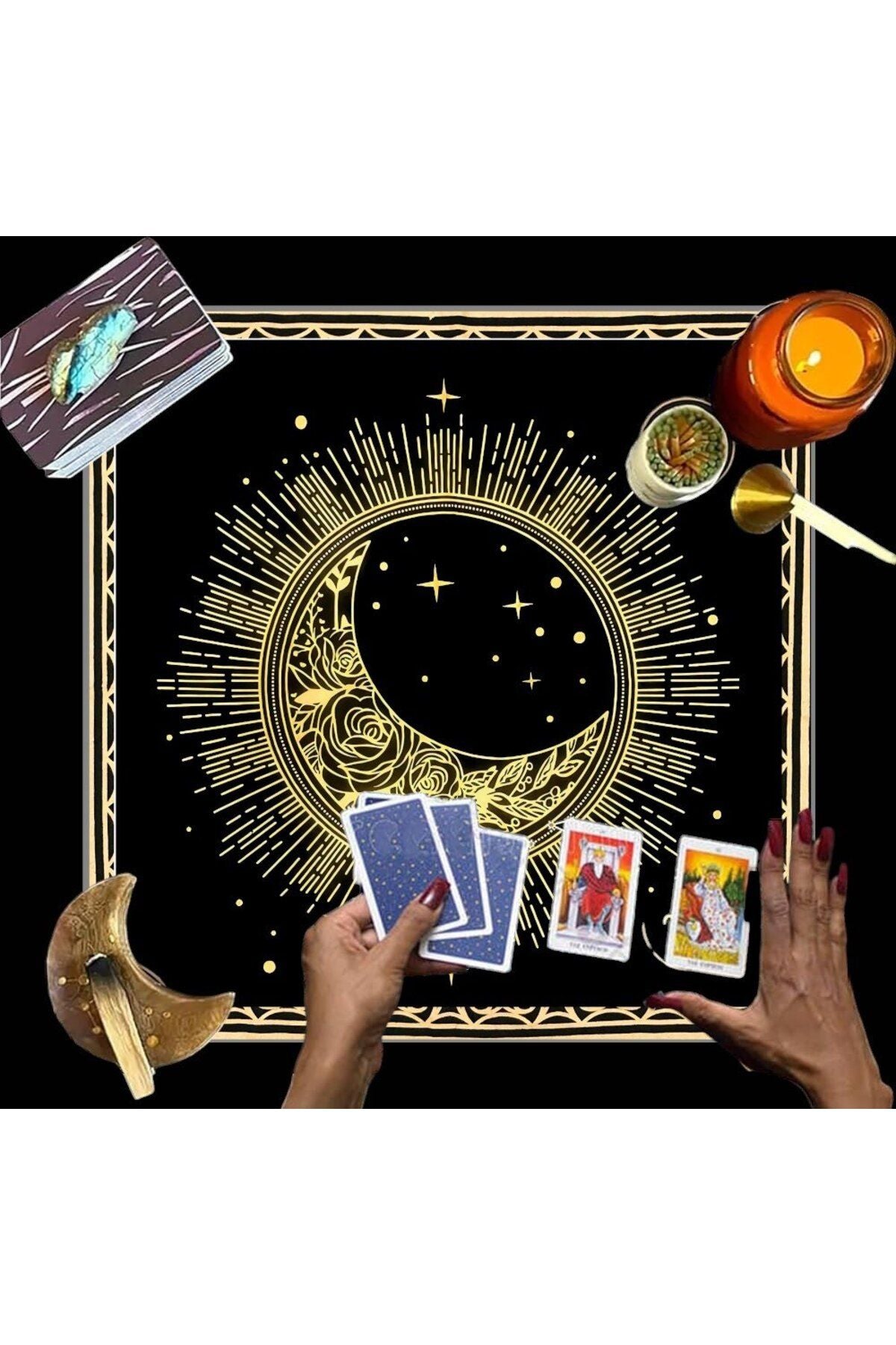 Altar Cloth, Wiccan Supplies, Spiritual Tarot Cloth Astrology Tarot Wall Decor, Sacred Cloth
