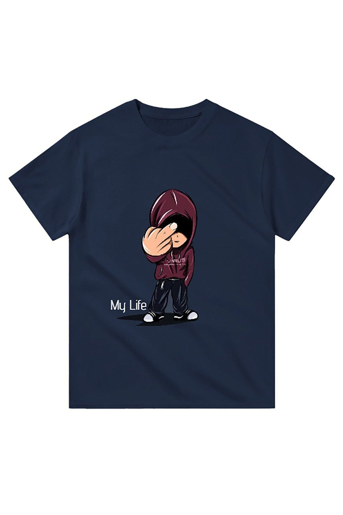 My Life Kısa kollu bisiklet yaka t-shirt