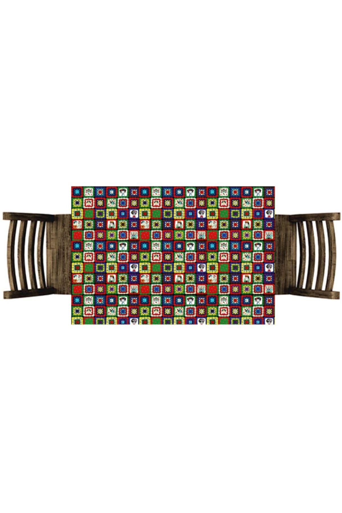 Renkli Frida Dantel Masa Örtüsü 120x140 cm