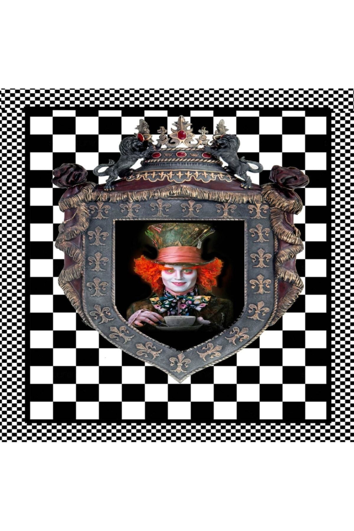Alice Wonderland Yastık & Kırlent & Kırlent Kılıfı Design No: 8