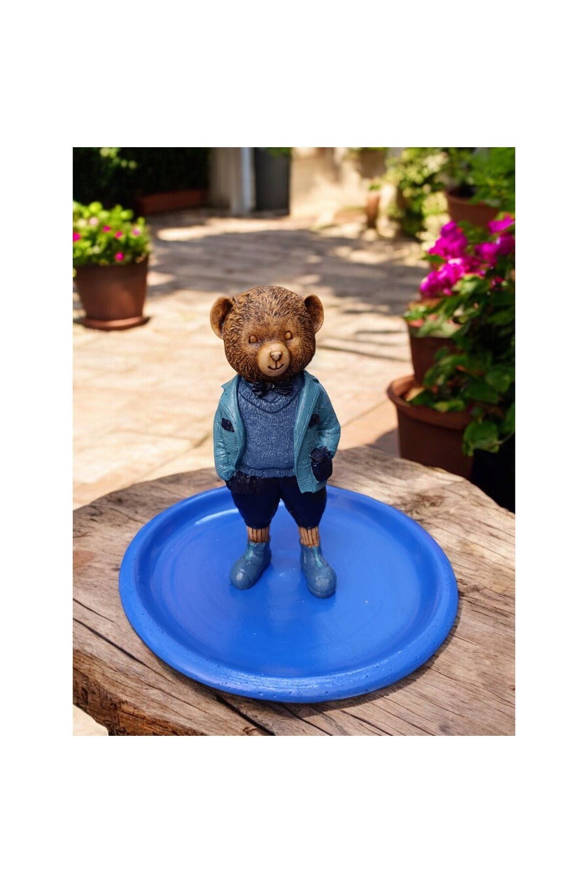 Teddy Bear Ralph L Snack - Breakfast - Coffee - Fruit Presentation Plate