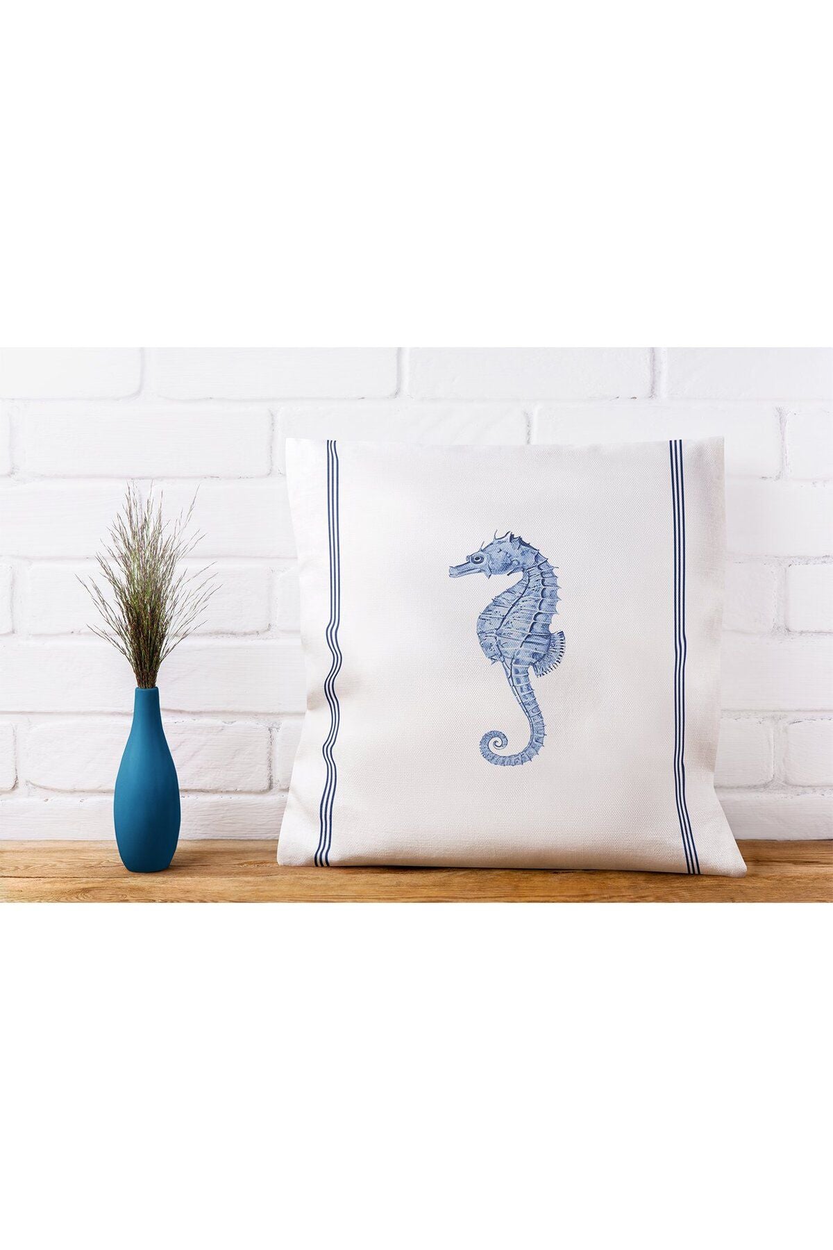 Crab, Starfish, Seahorse and Coral Sea Themed Decorative Pillow Case Set of 4