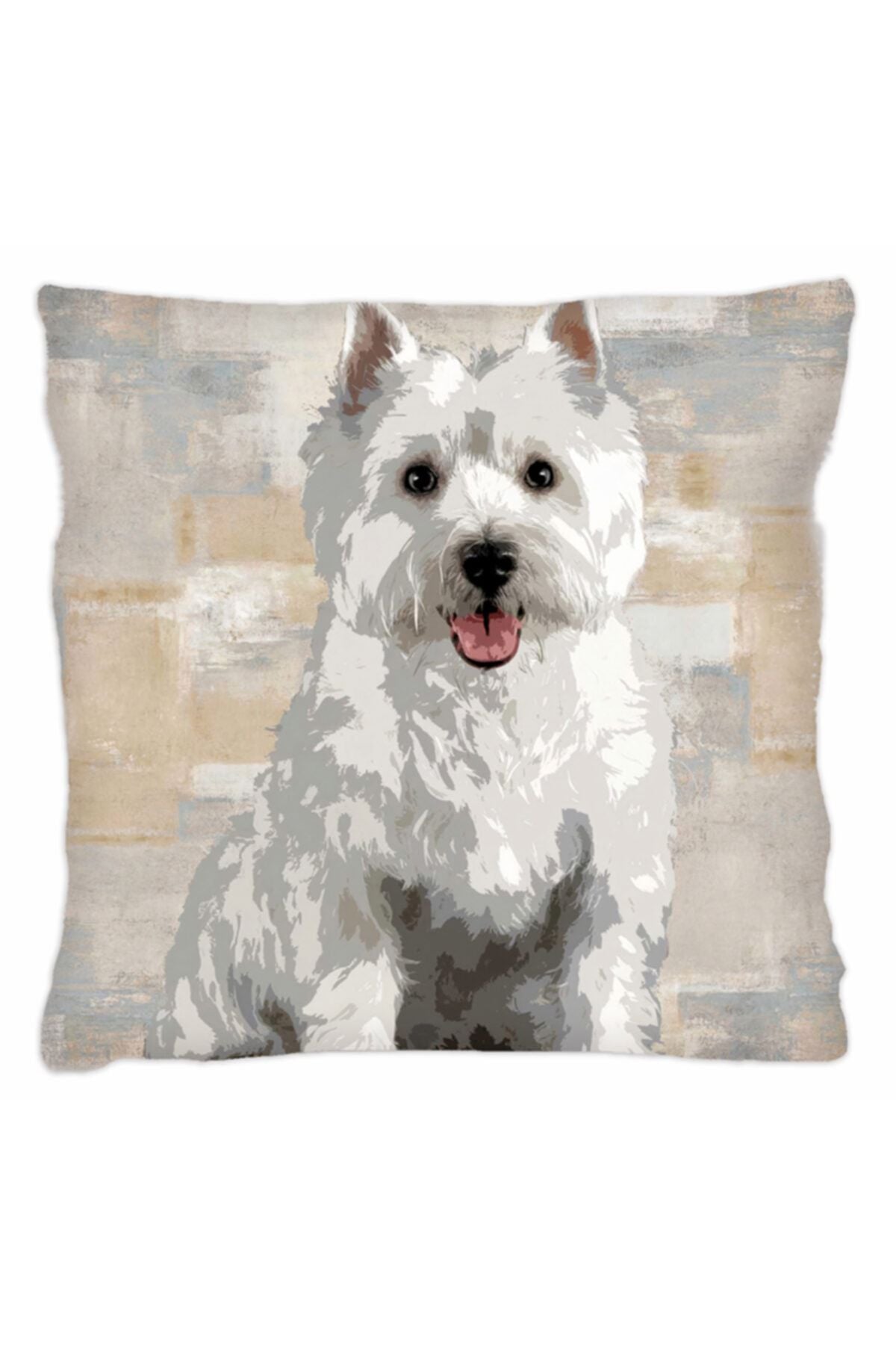 Evcil Hayvanlarımız Serisi Kırlent & Yastık & Kırlent Kılıfı - Köpekler - West White Terrier