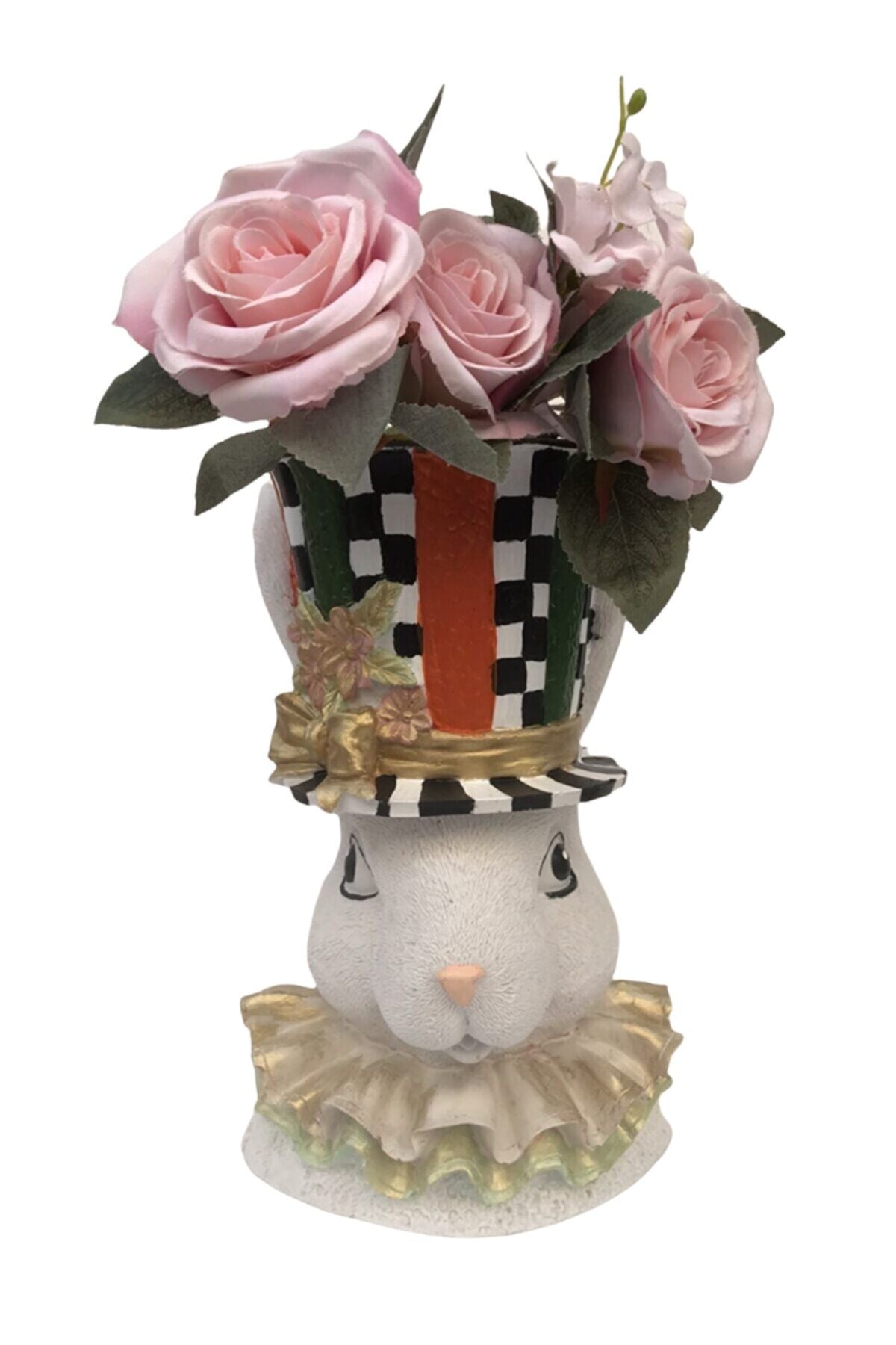 Easter Gold and Orange Rabbit Flower Pot/Planter