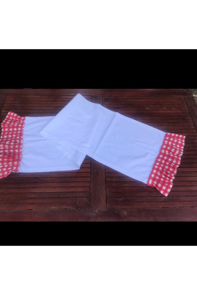 Fırfırlı Mavi Pötikare Runner & Ranir