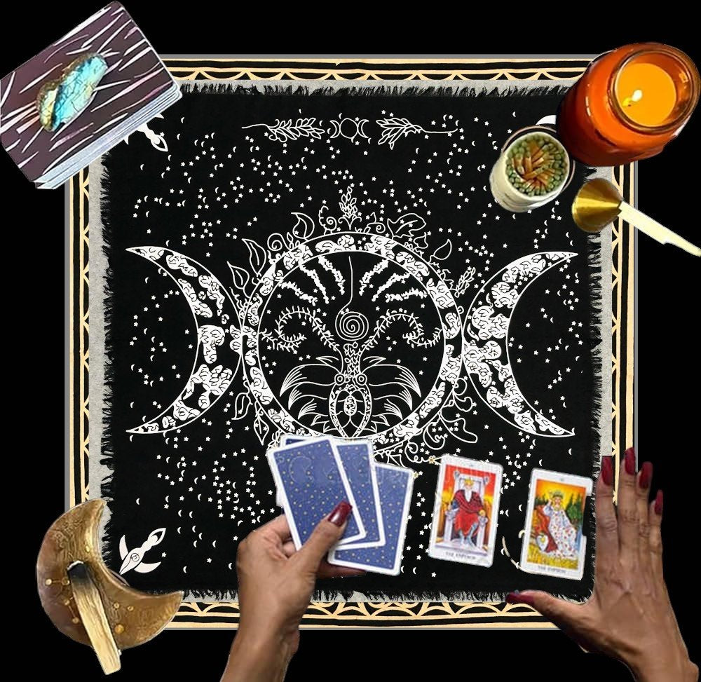 Altar Cloth, Wiccan Supplies, Spiritual Tarot Cloth Astrology Tarot Wall Decor, Sacred Cloth