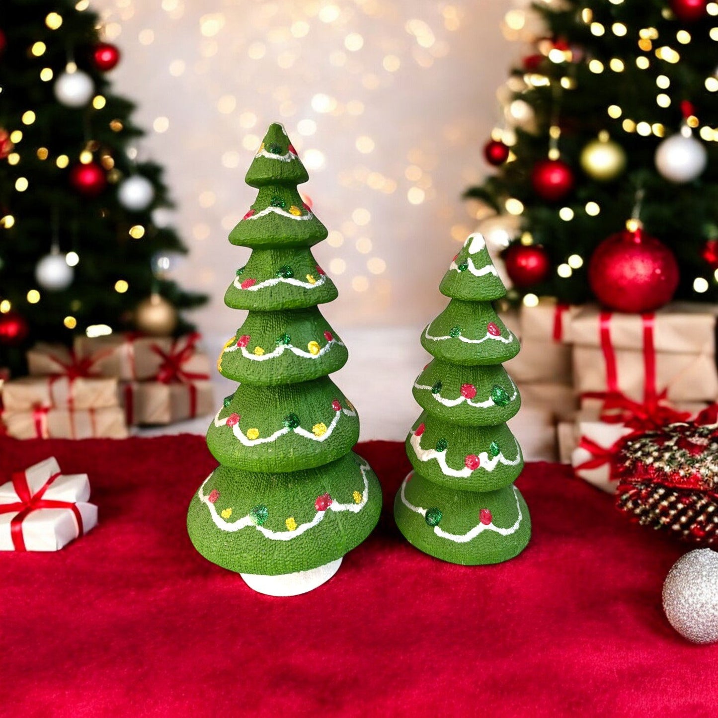2'li Çam Ağacı Yılbaşı, Xmas, Christmas 17 cm