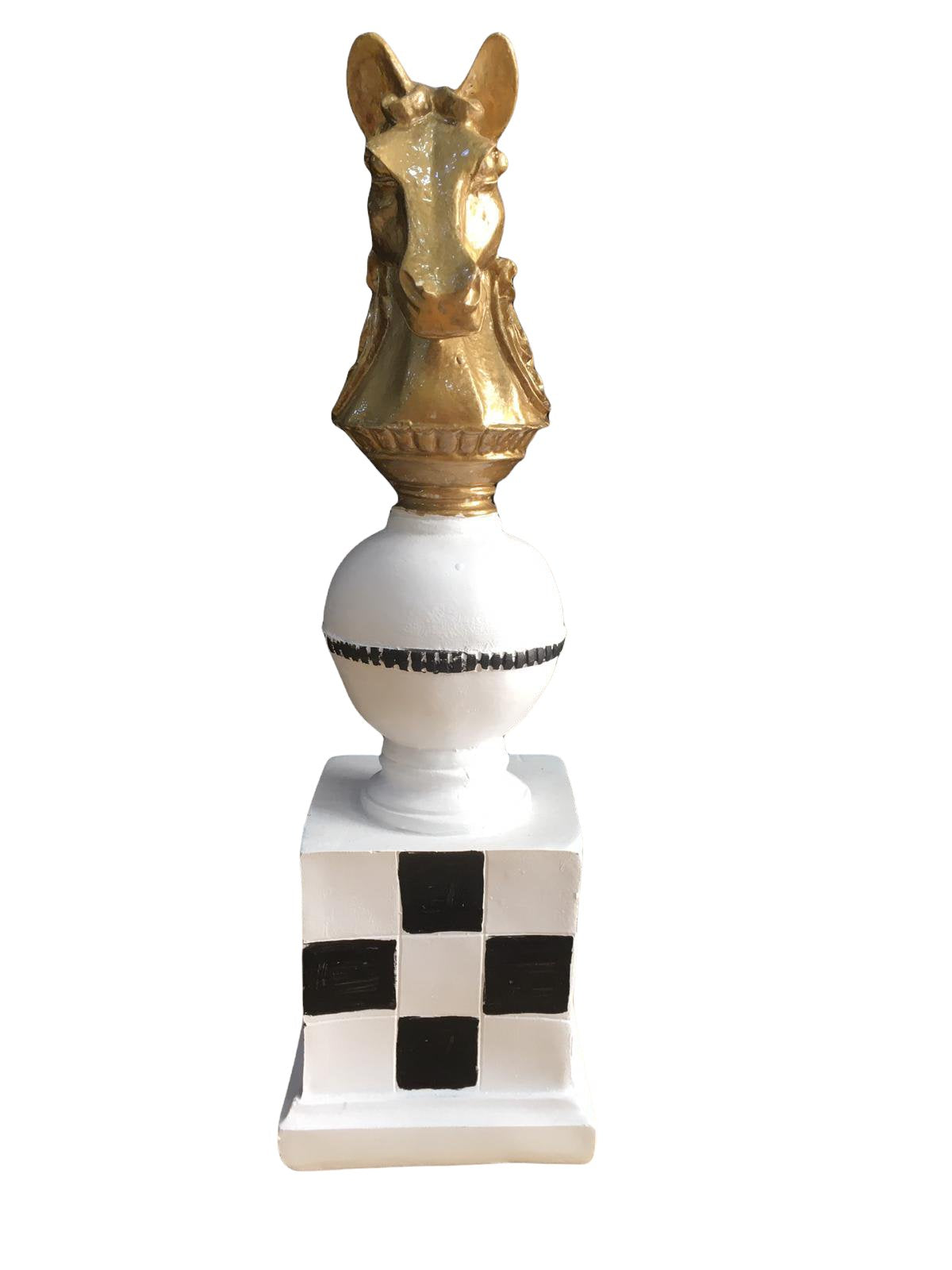 Chess Set, King Queen Knight Mackenzie, Checkered Chess Set