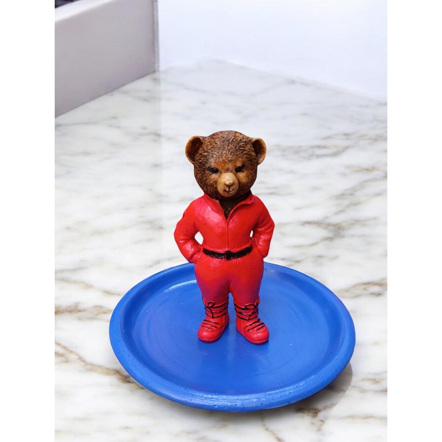 Teddy Bear Ralph L Snack - Breakfast - Coffee - Fruit Presentation Plate