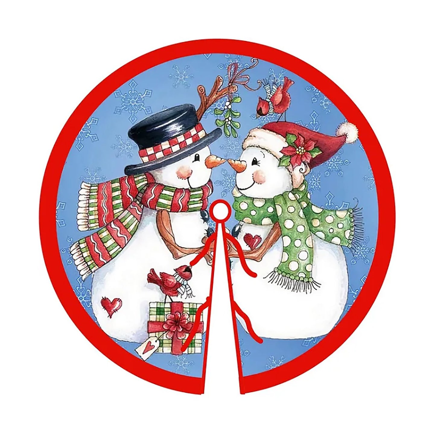 Christmas Tree Cover Snowman Valentine Large Size 95 cm
