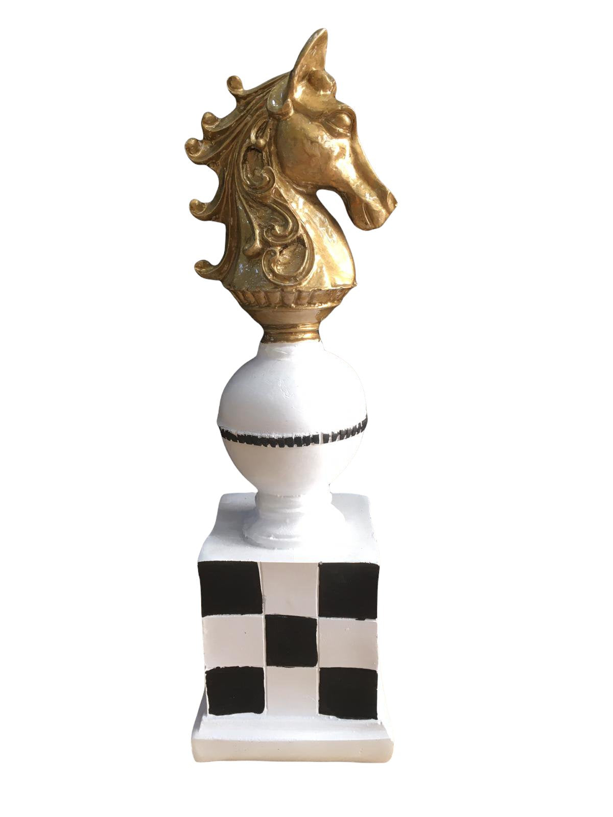 Chess Set, King Queen Knight Mackenzie, Checkered Chess Set