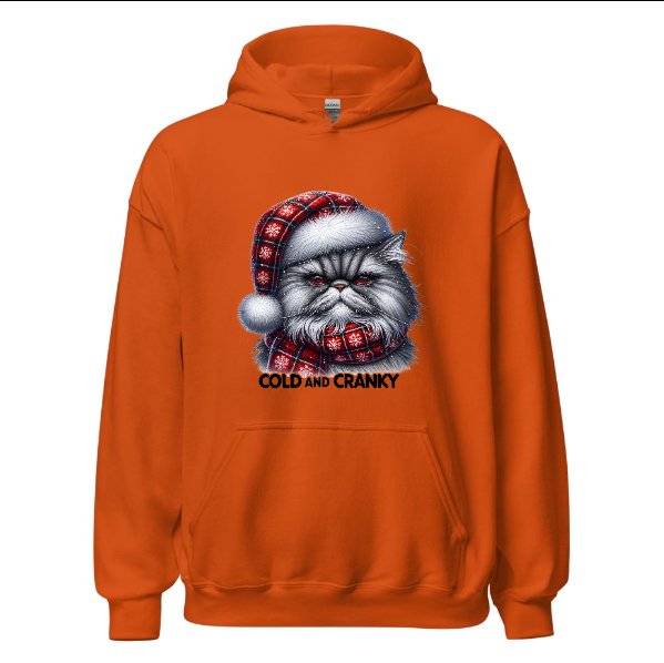Cats Old and Cranky - Cat Hoodie Hooded Sweatshirt