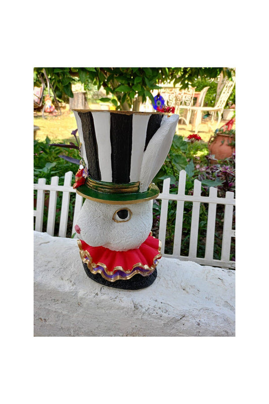 Rabbit Flowerpot, Royal Nobility Black and White Dream