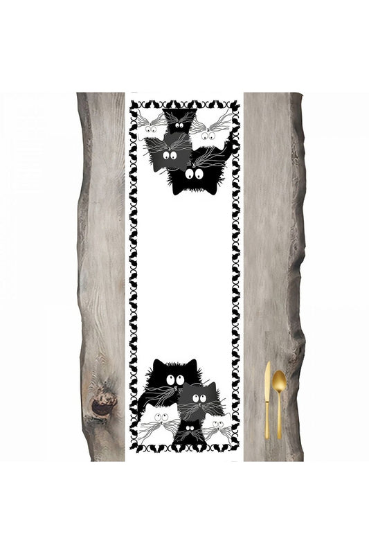 Goofy Cats Run Pattern - Runner