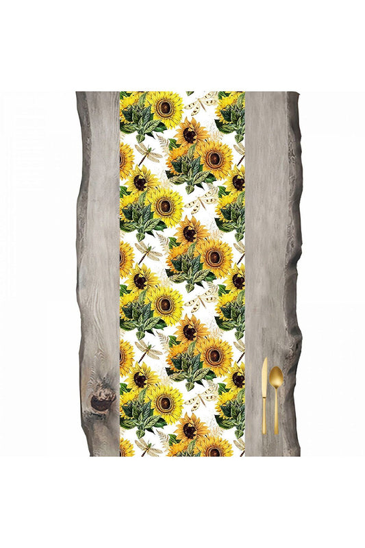 Sunflowers and Dragonfly Pattern Runner