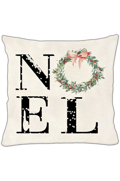 Yılbaşı, Christmas, Kış, Winter Home Noel Serisi Noel Çelenkli No:3 Kırlent - Kırlent Kılıfı