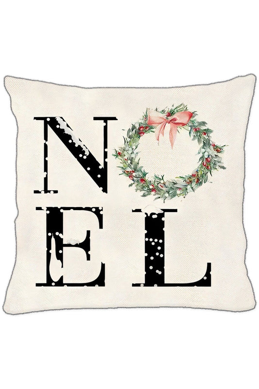 Yılbaşı, Christmas, Kış, Winter Home Noel Serisi Noel Çelenkli No:3 Kırlent - Kırlent Kılıfı