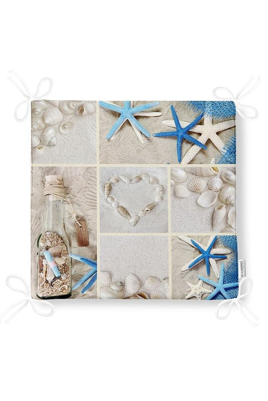 Beach Starfish Zippered Chair Cushion