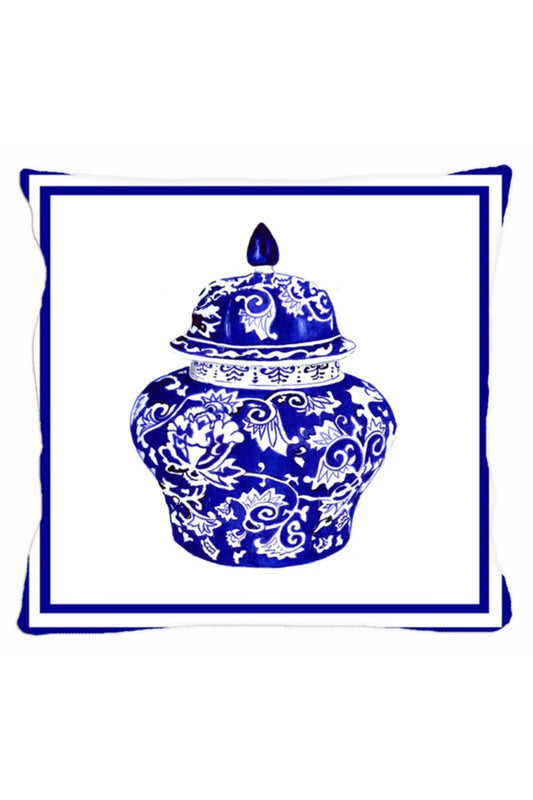 Bleu Blanch Vazo Yastık & Kırlent & Kırlent Kılıfı