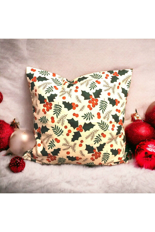 Yılbaşı, Christmas, Kış, Winter Serisi Kokinalar- Yılbaşı Çiçeği Kırlent - Kırlent Kılıfı