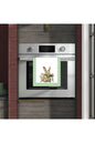 Green Gingham Rabbit Patterned Oven Cover