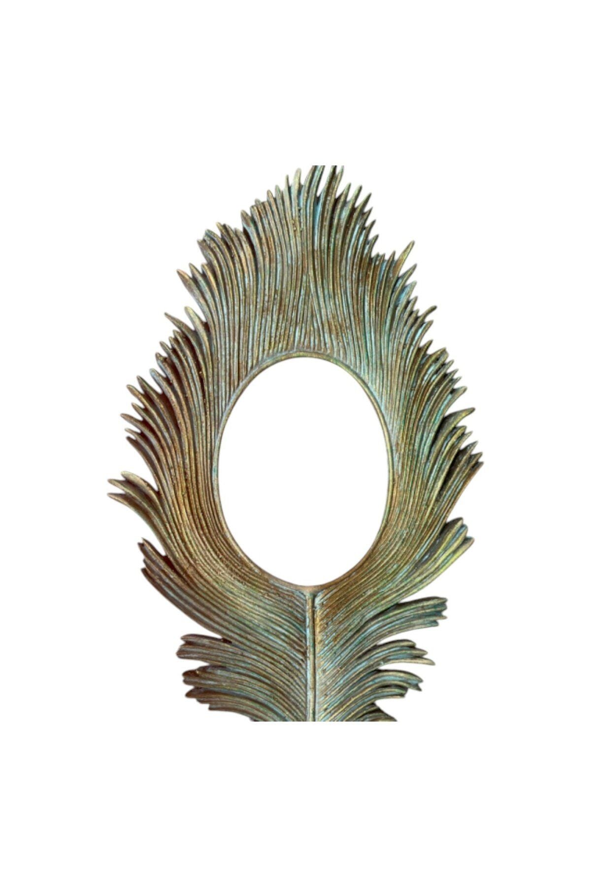Mayurasana - Peacock Feather Patterned Frame - Feather Frame Mirror
