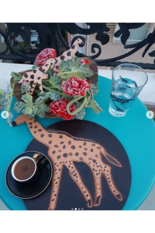 Giraffe Wooden Service Plate - American Service - Under Plate