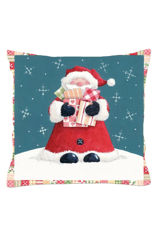 Noel Baba Ve Hediyeler Winter Kış Kırlent Kılıfı