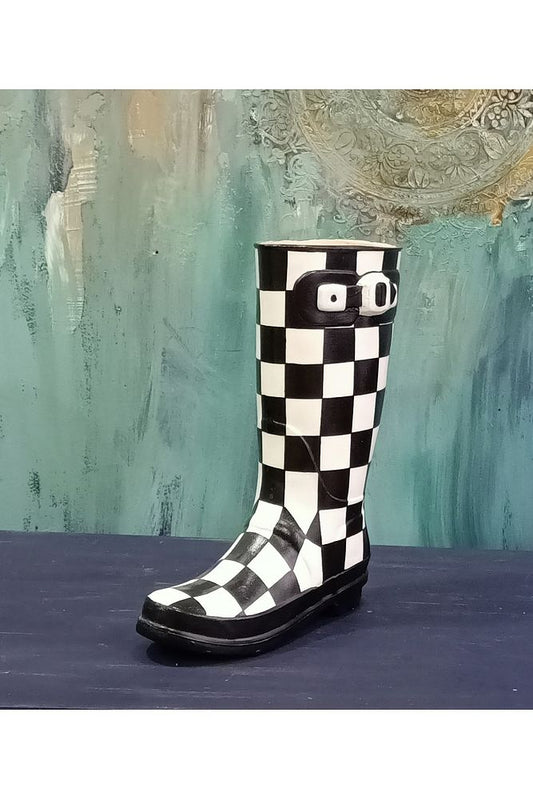 Mackenzie Black and White Ceramic Boots