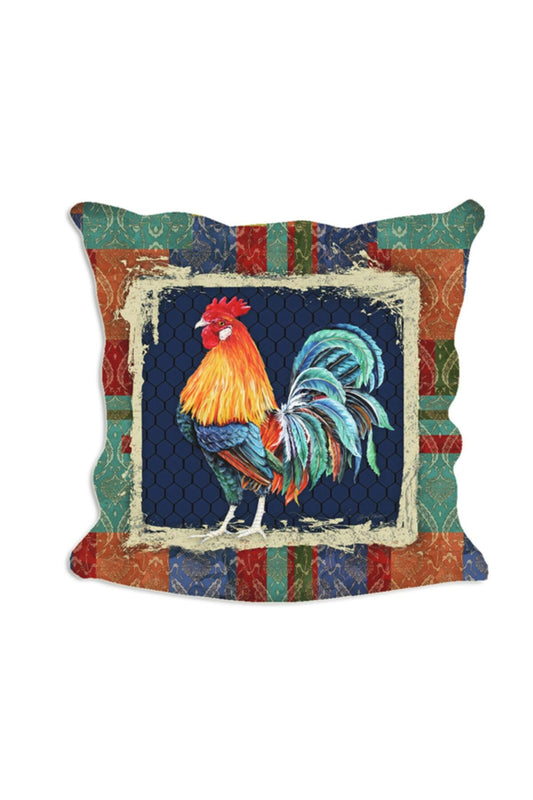 Country Farm Gökkuşağı Horozlar Seri No : 3 Yastık & Kırlent & Kırlent Kılıfı