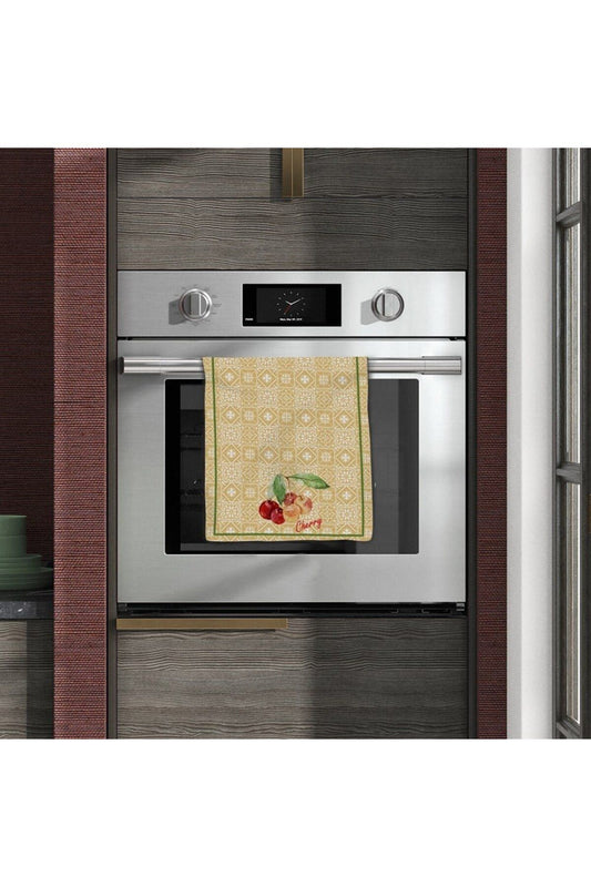 Retro Cherry Patterned Oven Cover