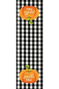 Pumpkin Runner on Plaid Pattern