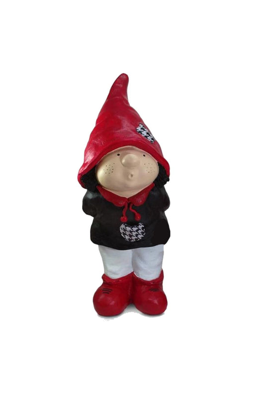 Dwarf Boy Statue Red Black (42X20CM)