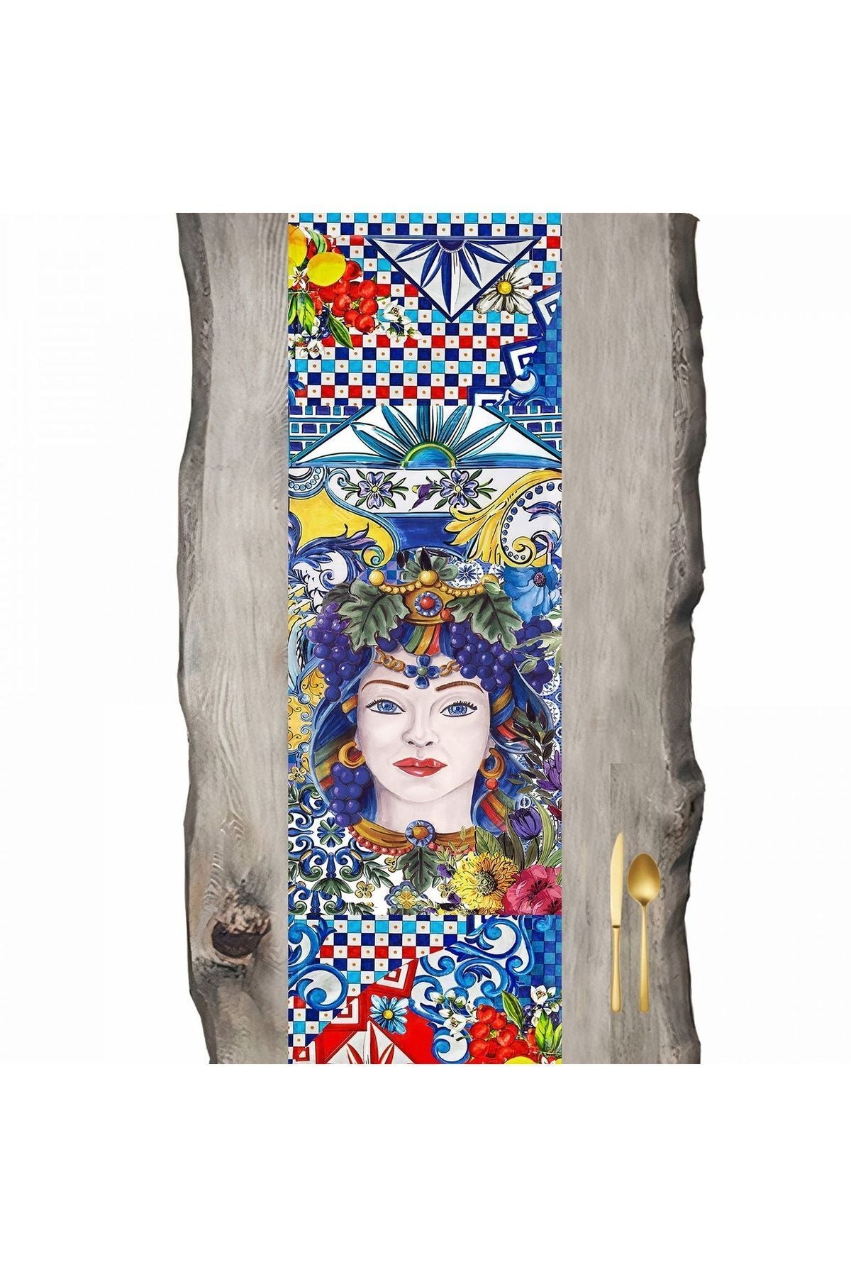 Baci Milano Blue Special Pattern Runner - Runner