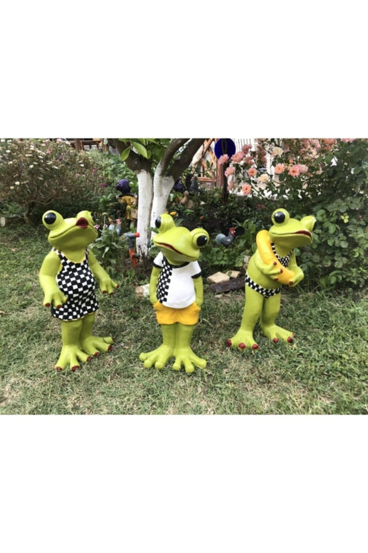 Plaj Kurbağaları 3 Lü Set Biblo - Dekor