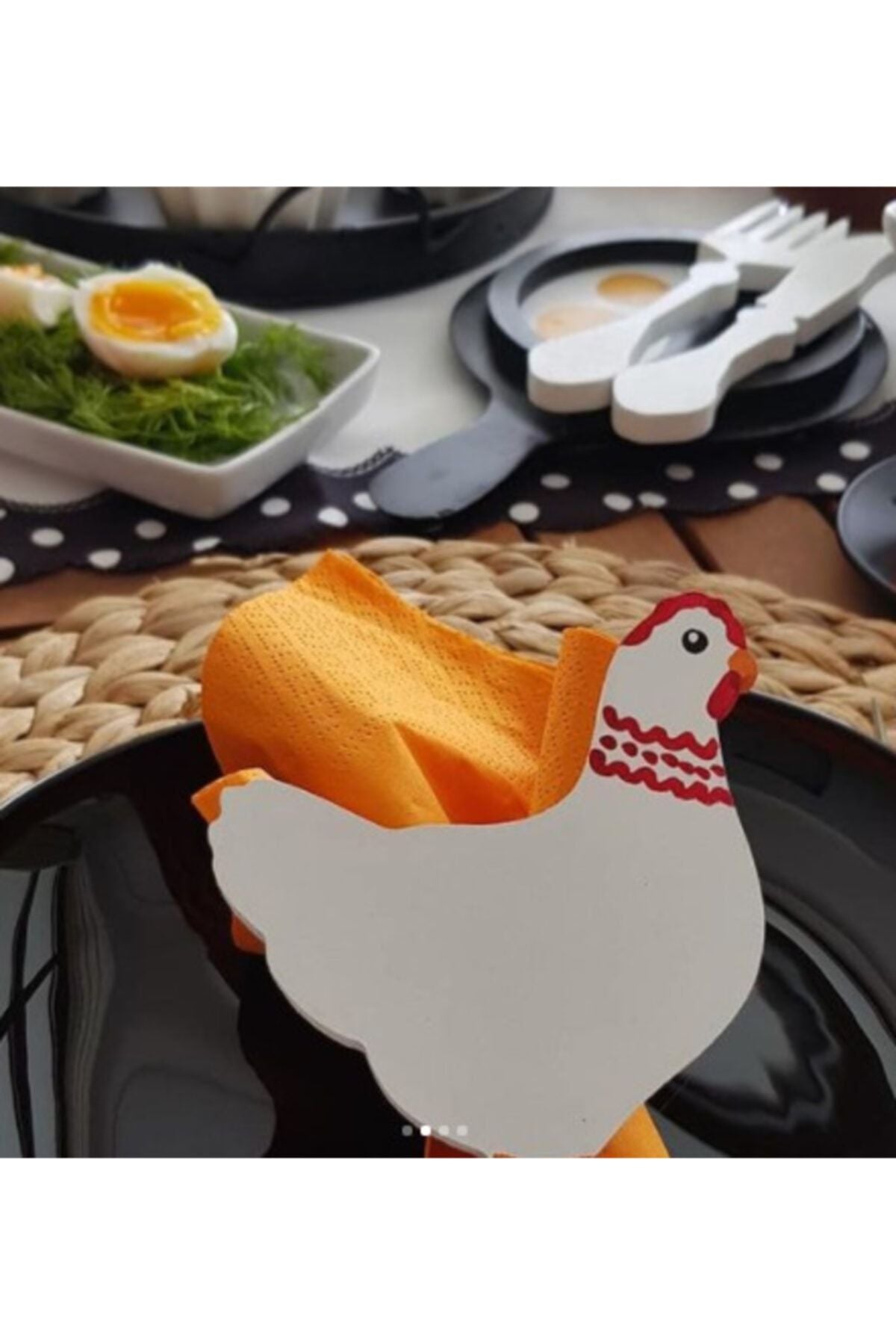 Tavuk Peçete Halkası & Peçete Yüzüğü 2'li