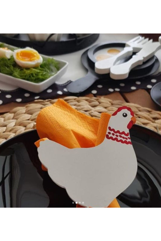 Tavuk Peçete Halkası & Peçete Yüzüğü 2'li