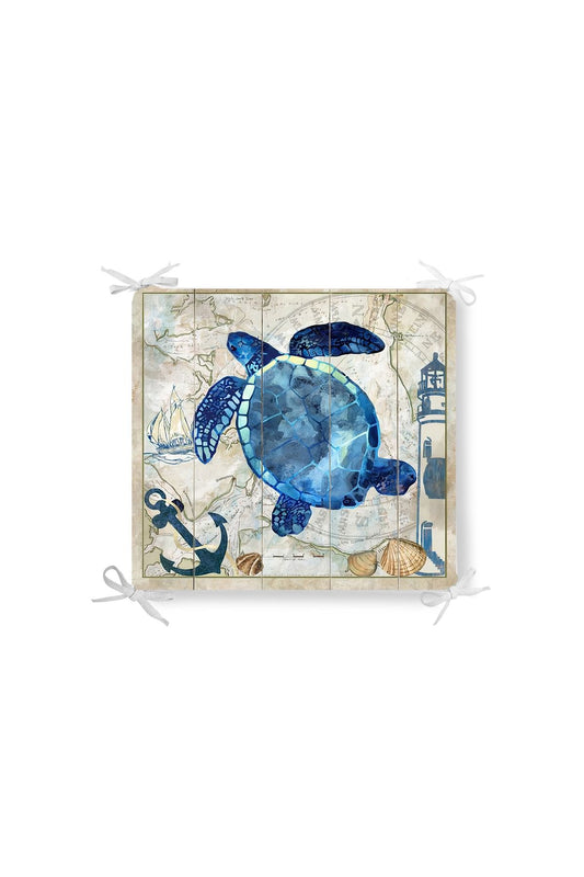 Piri Reis Turtle Zippered Chair Cushion
