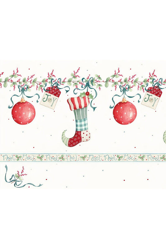 Vintage Christmas no:1 Patterned Placemat Rectangle 35 x 50 cm