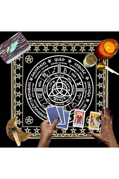 Altar Cloth, Wiccan Supplies, Spiritual Tarot Cloth Astrology Tarot Wall Decor, Sacred Cloth