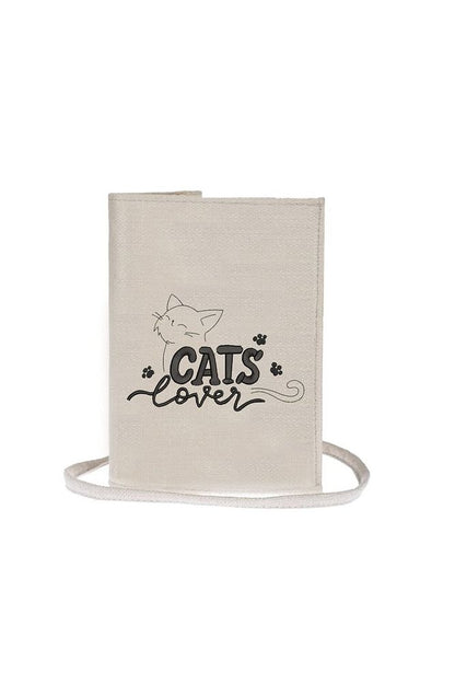 Cats Lover Embroidered Book - Tablet - Ebook Bag / Case